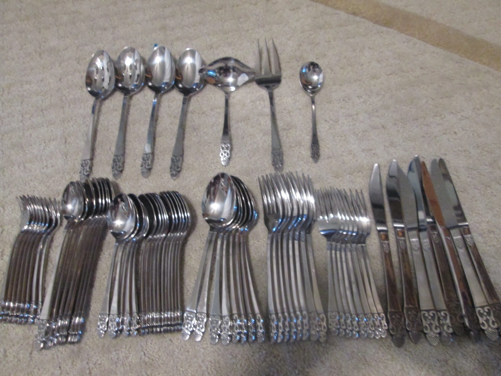 71 PC VINTAGE STYLECRAFT VINLAND? STAINLESS JAPAN FLATWARE 8 PLACE SETTINGS ++