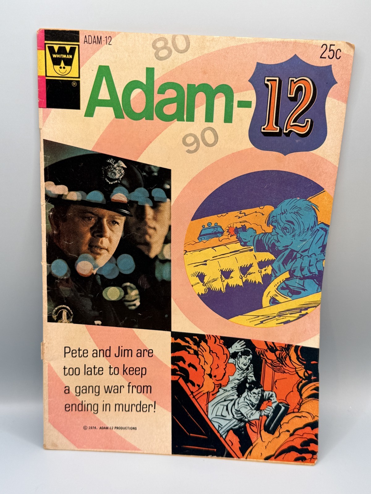 Adam-12 Whitman 1974 Comic Book Vintage TV Show Police Action