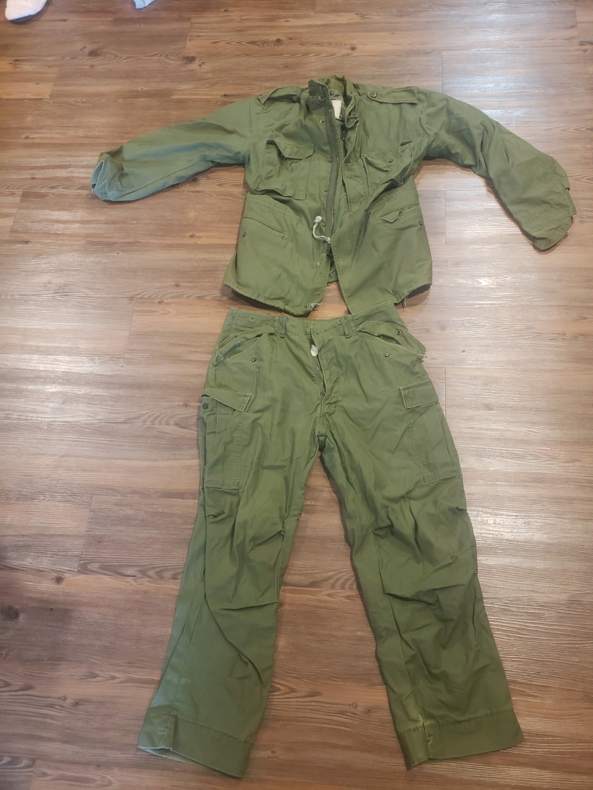 Full M-65 USGI Field Jacket And Pants Combo With Liner Vintage Vietnam Era