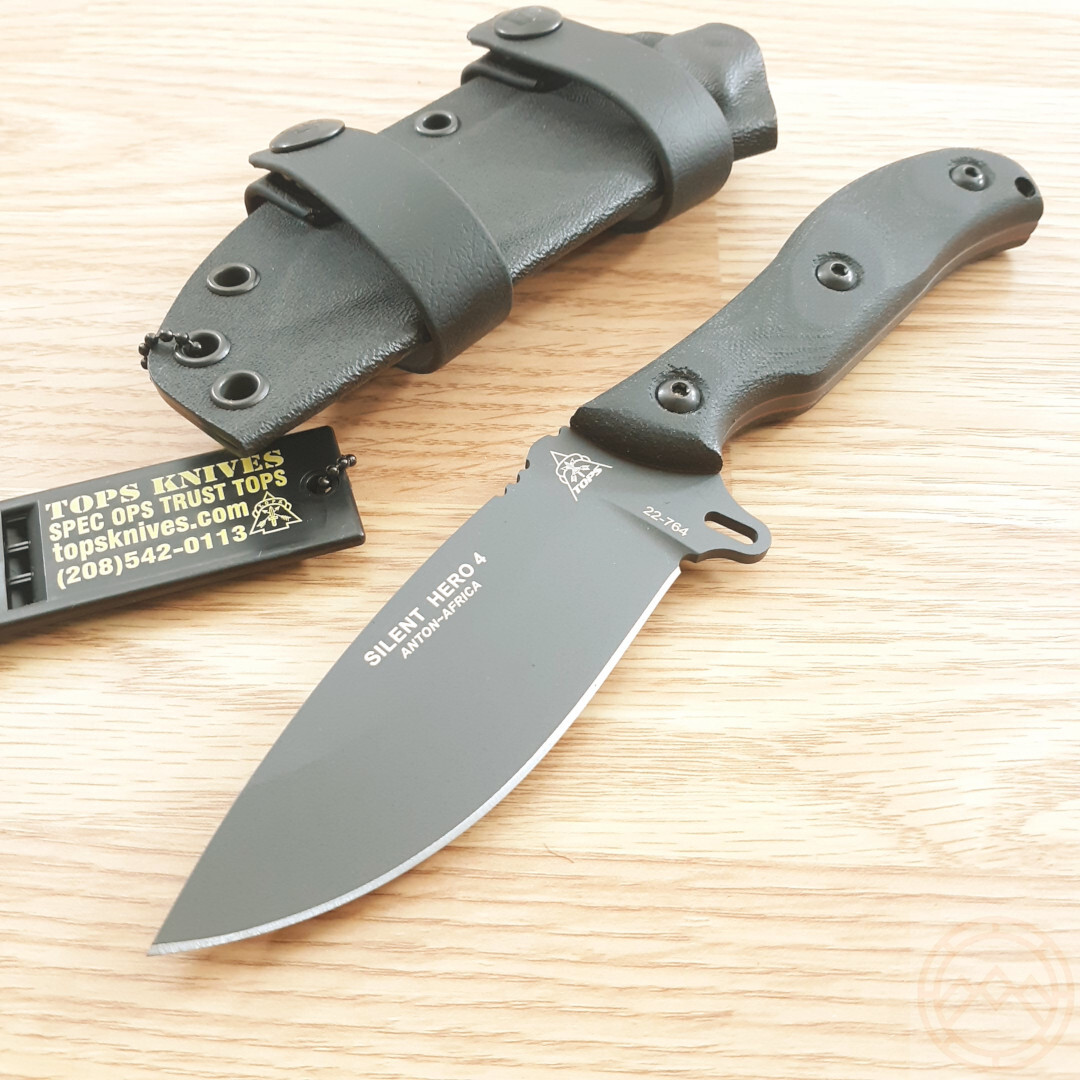 TOPS Silent Hero Fixed Knife 4.25