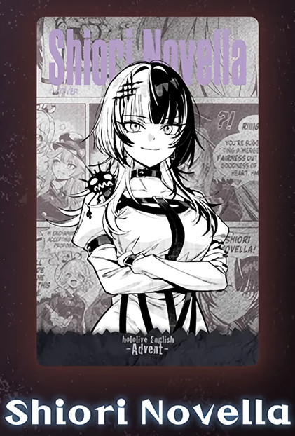 Hololive English Advent VS Justice Metal Acrylic Card - Shiori Novella