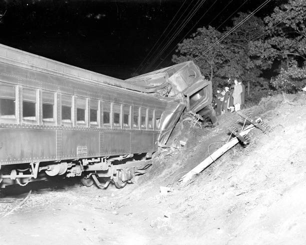 Long Island Railroad train acccident Excessive speed on part of su .. Old Photo