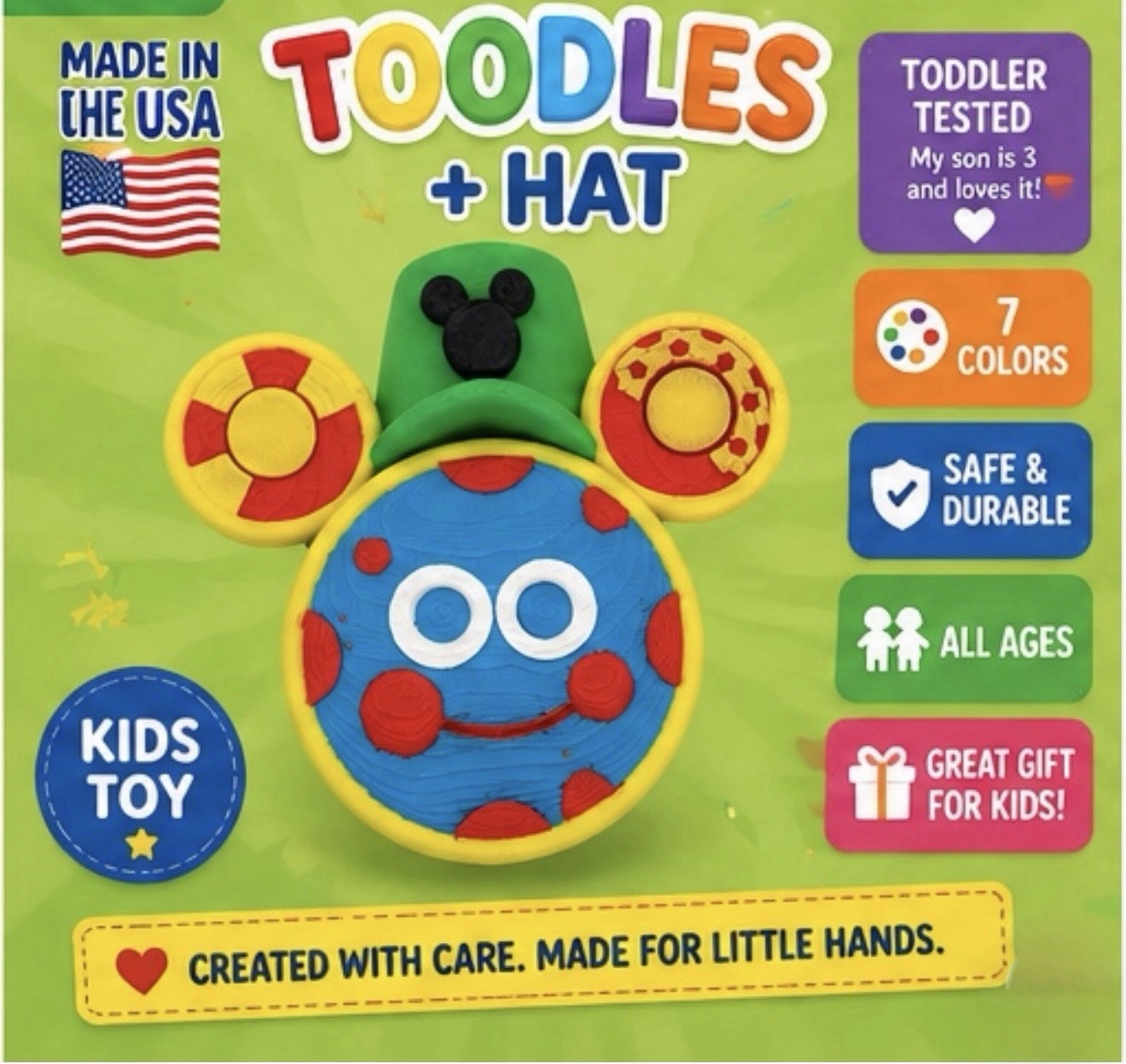Toodles w/ Hat From Mickey Mouse Clubhouse Kids Fan Art Toy All Ages USA Made