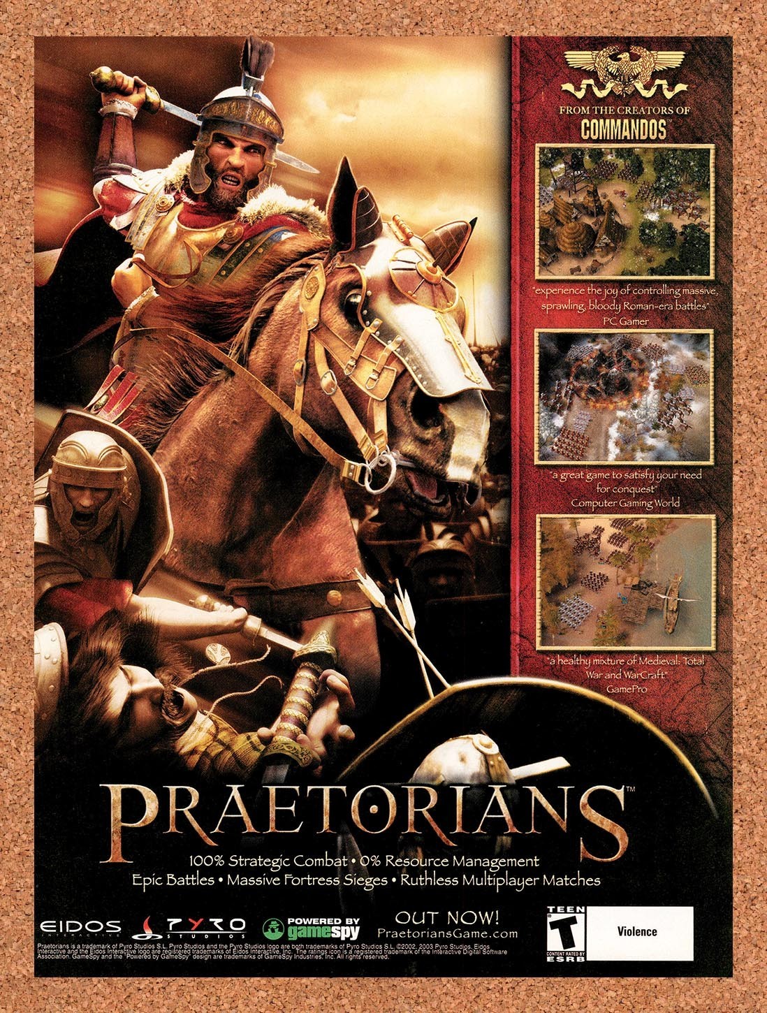 2003 Praetorians PC Original Advertisement / Retro Promo v1