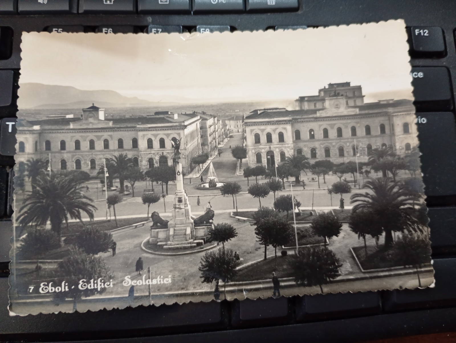Animated Eboli postcard Salerno shipped 1957 
