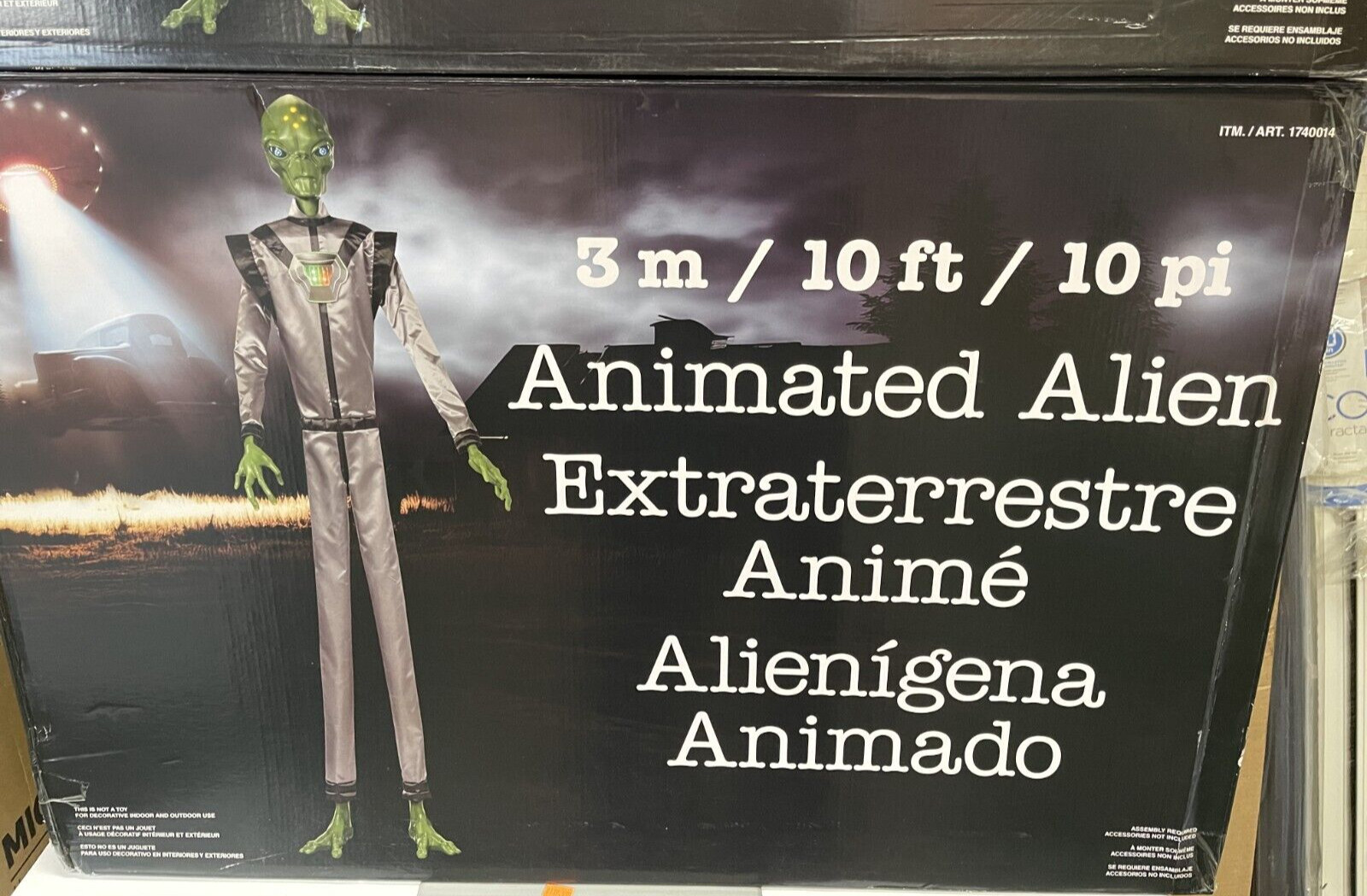 Halloween 10 ft. Tall Animated Alien With Lights And Sounds New Sealed