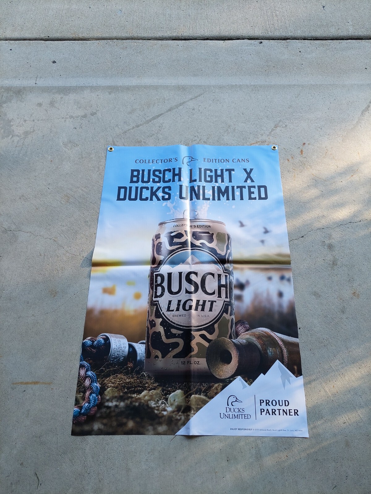Busch Light X Ducks Unlimited Duck Hunting Beer Bar Banner  **  **