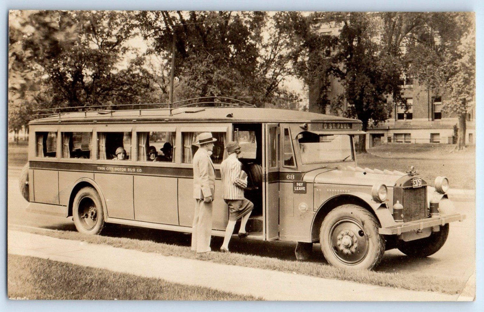c1910\'s Twin City Motor Bus St. Paul Minnesota MN RPPC Photo Antique Postcard