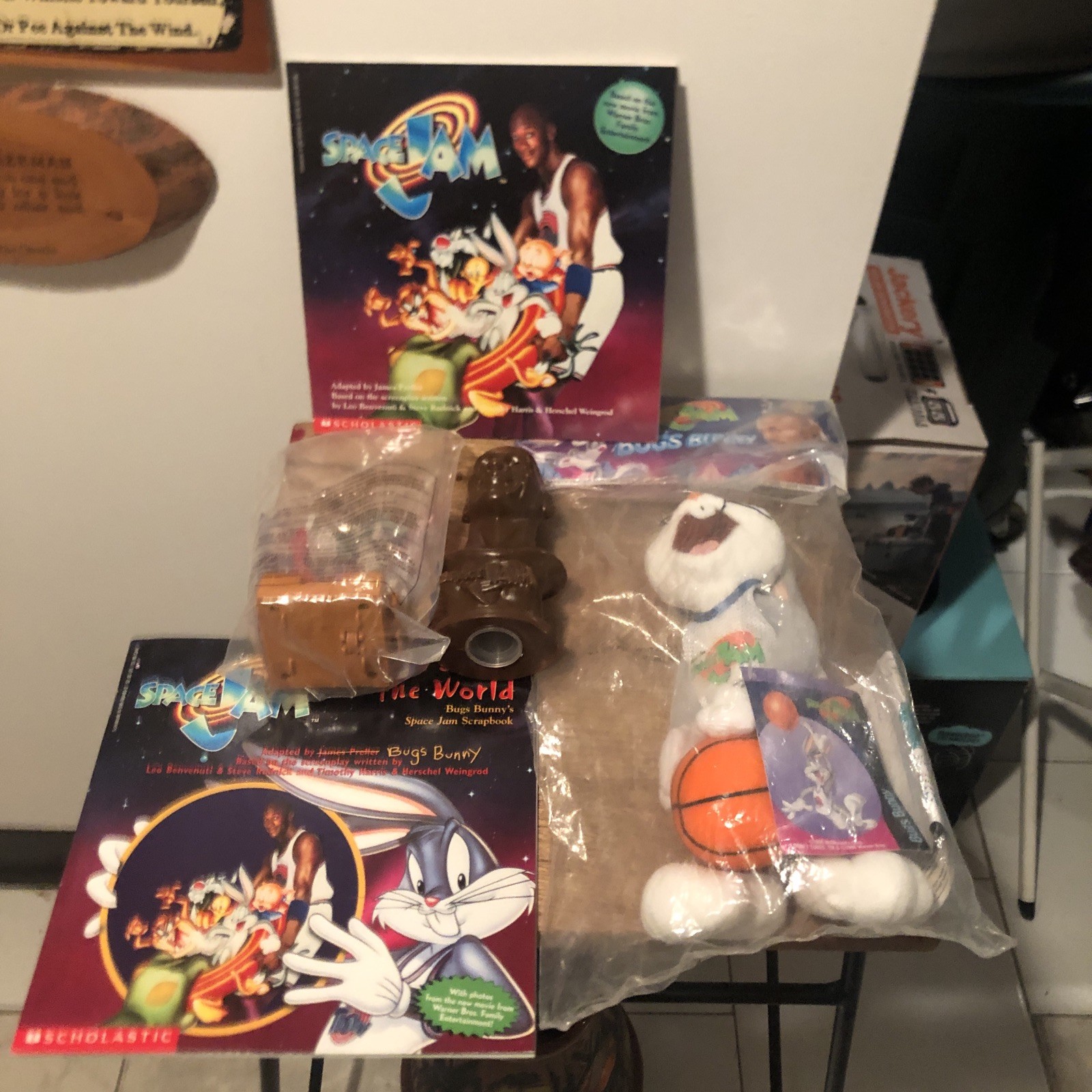 Michael Jordan/Space Jam Collection - 2 McDonald Toys, 2 Books, Candy Receptacle