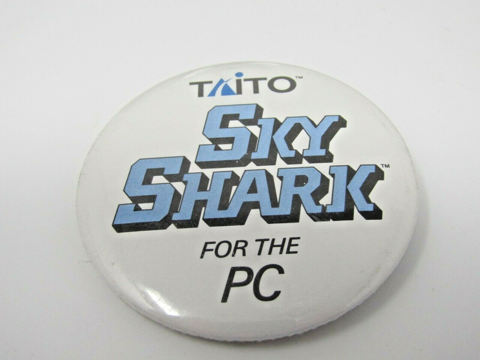 Vintage Taito Sky Shark PC Video Game Promo Pinback Button Advertising Badge