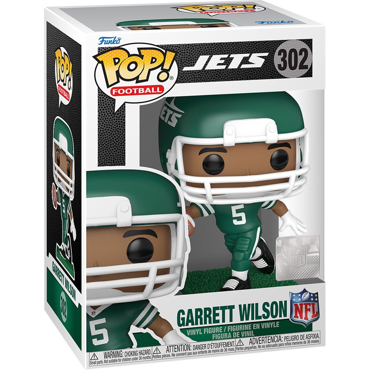 NFL K New York Jets Garrett Wilson (Green) Funko Pop Vinyl Figure #302