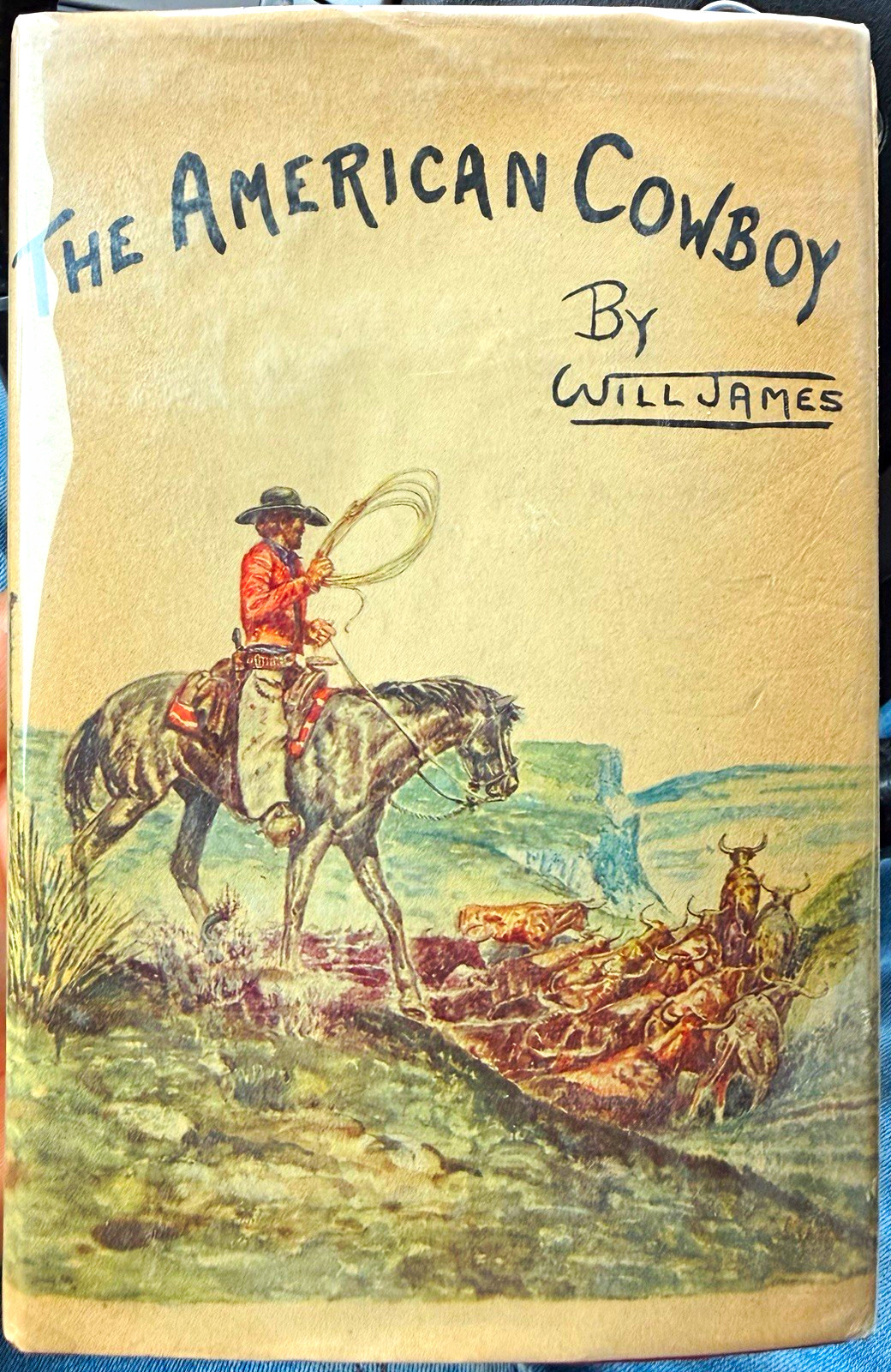 1942 The American Cowboy Will James 1st Ed 1st Print HC/DJ $2.50 Scribners Warp