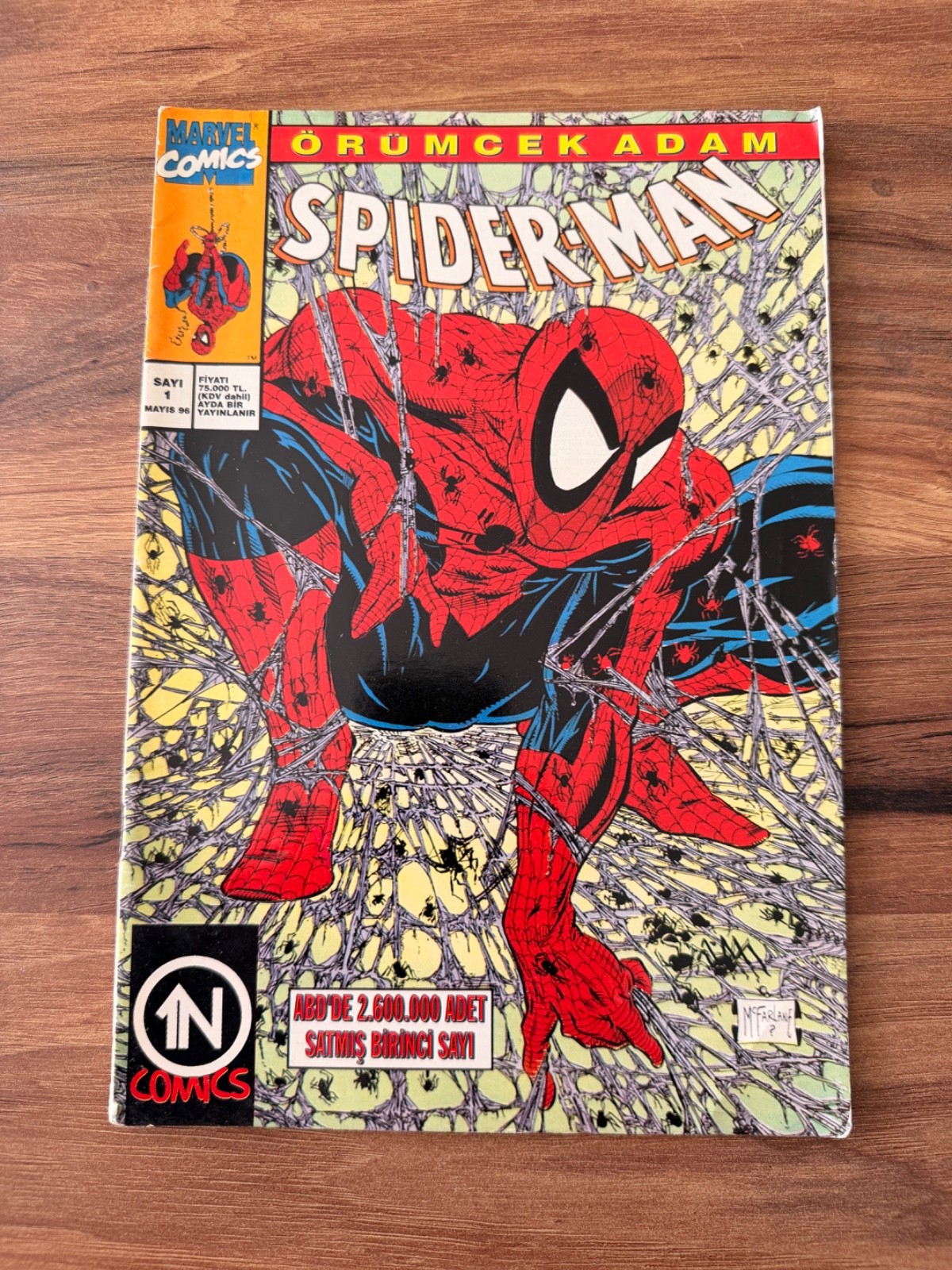 Marvel Comics Spider-Man #1 Turkish Edition Todd McFarlane Rare 1996 Comic