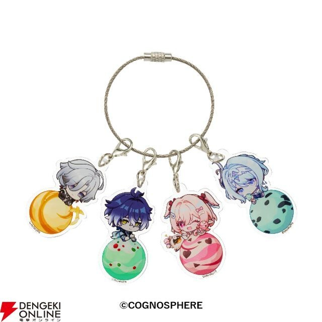 PSL Genshin Impact Acrylic Charm Set Baskin Robbins Collaboration Japan NEW