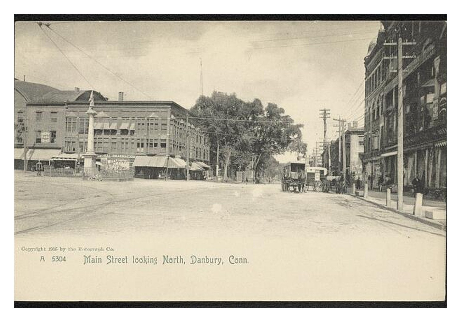 Danbury Connecticut Main Street Standard Postcard