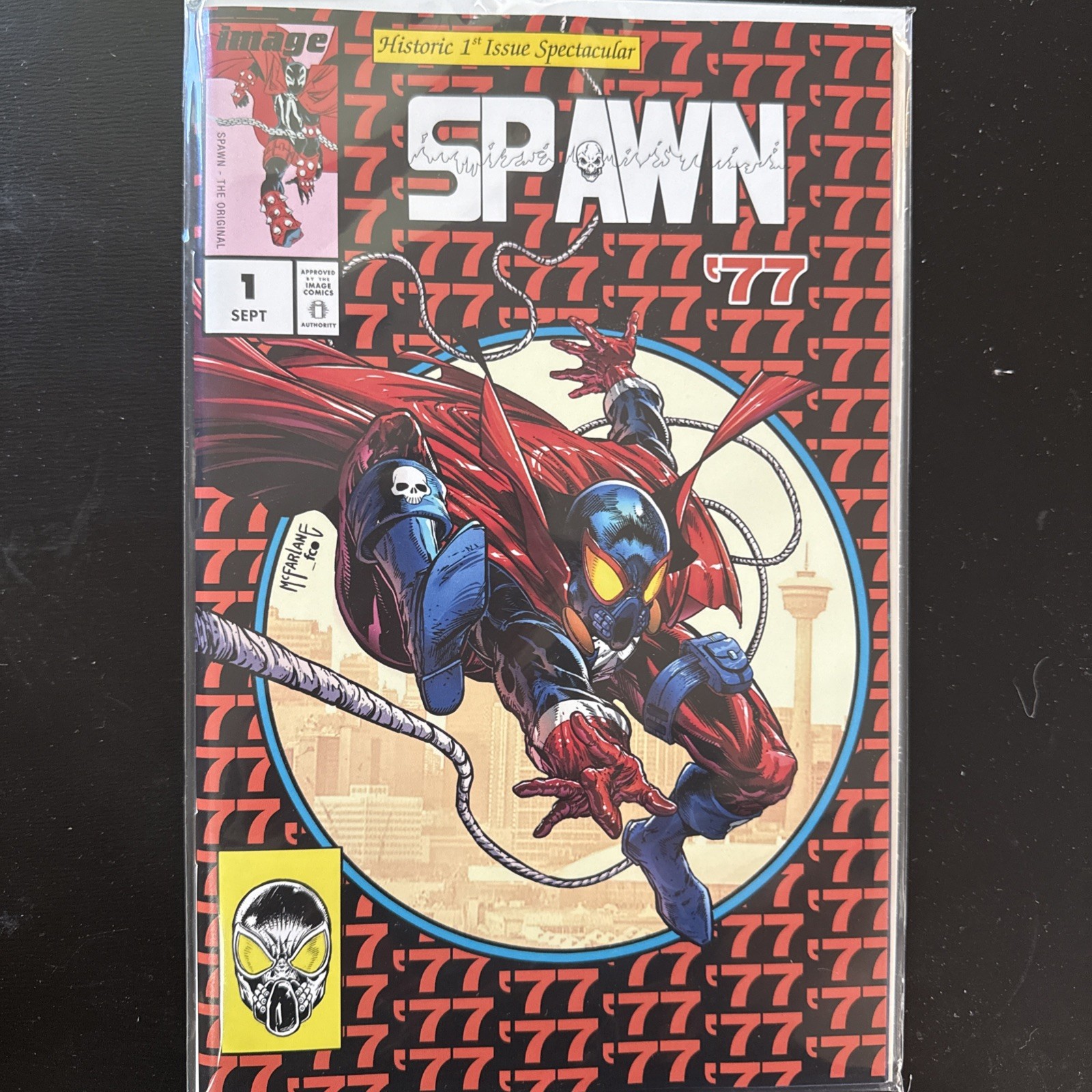 Spawn 77 #1 - Todd McFarlane - Red Retro Logo Variant Cover Whatnot exclusive