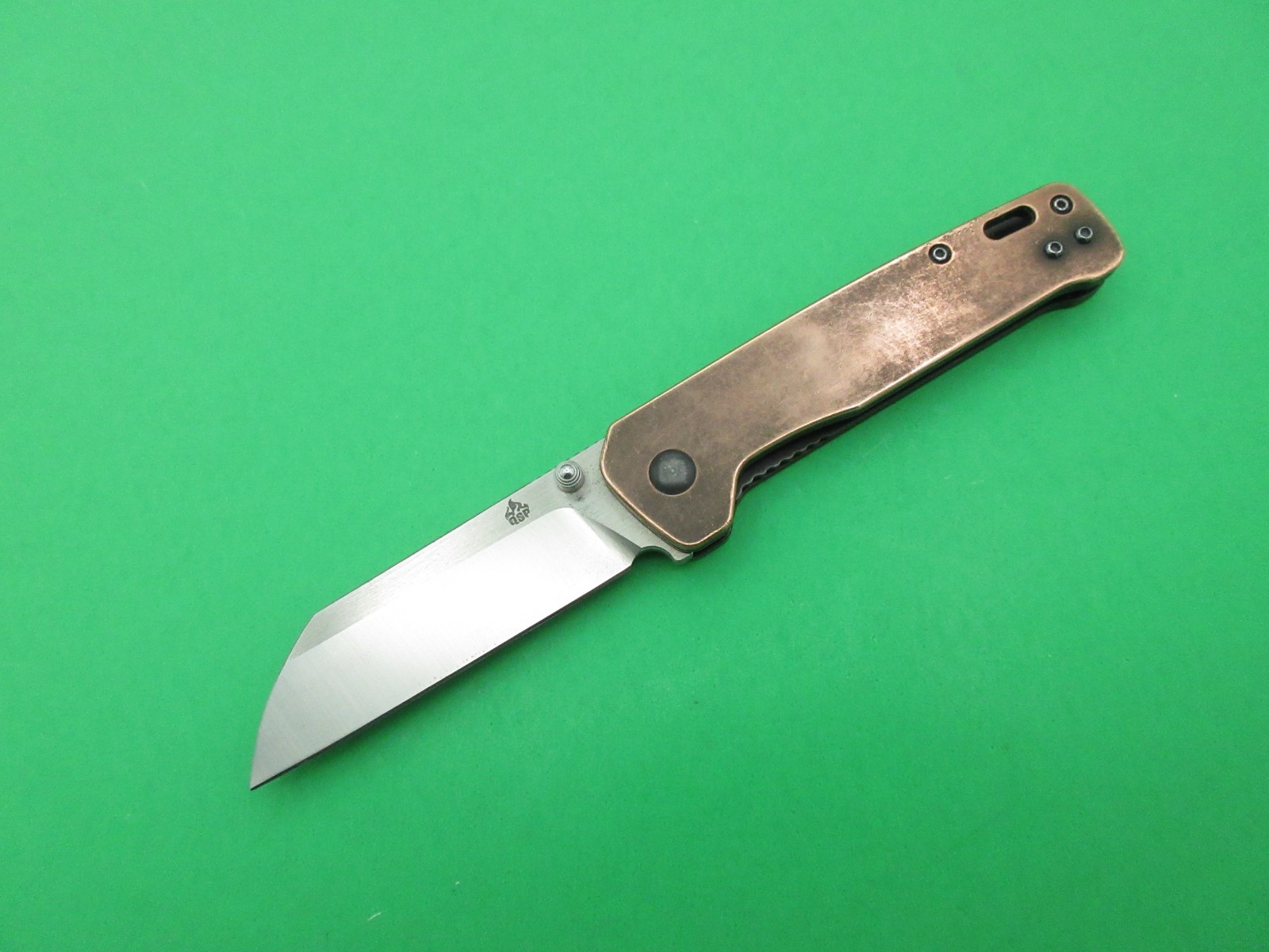 QSP Knives Penguin D2 Steel Copper Folding Pocket Knife No Clip