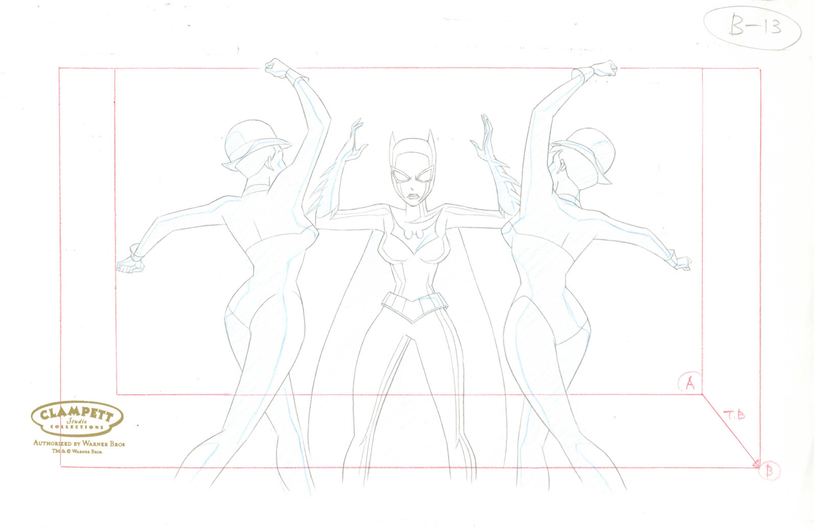 Batman:Mystery of the Batwoman- Original Production Drawing- Batwoman/Jay/Raven