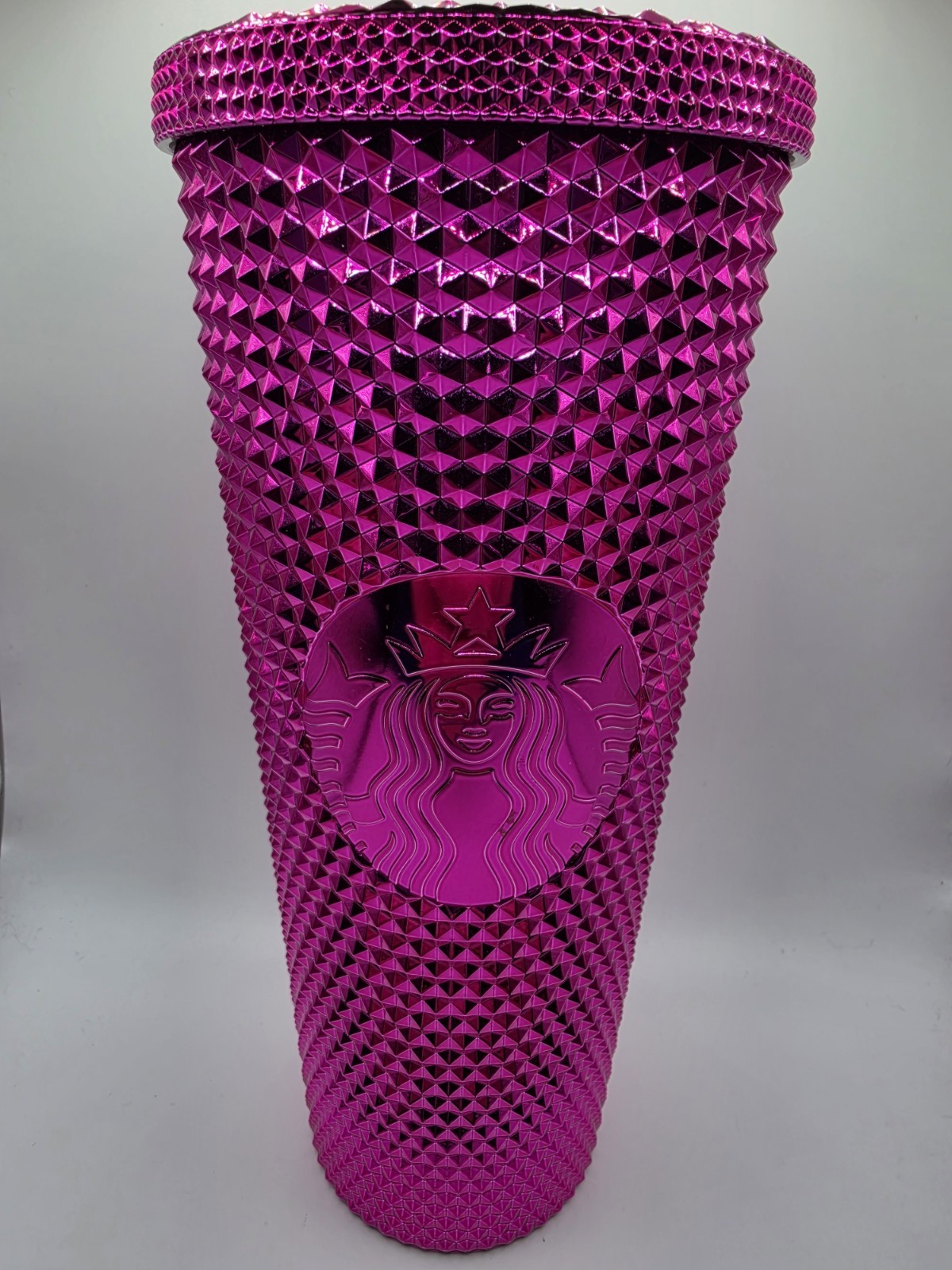 Starbucks Holiday 2022 Hot Pink Sangria Bling Studded Cold Cup Tumbler Venti24oz