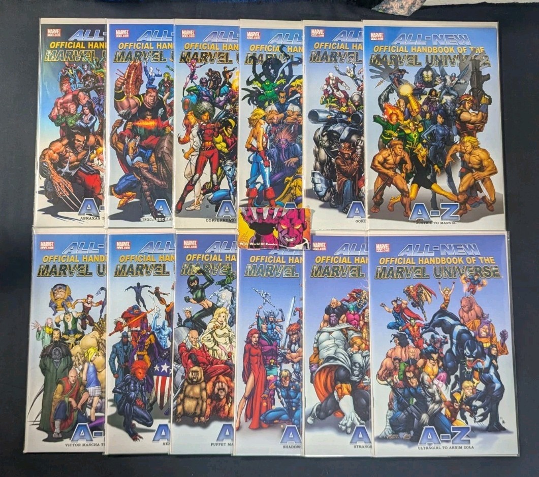 All New Official Handbook of the Marvel Universe A-Z #1-12 Complete Set