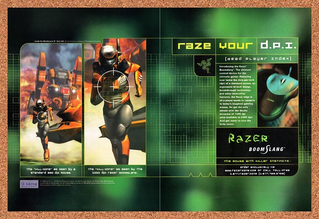 1998 Battlezone 2 Combat Commander Razer Boomslang Original Ad / Wall Art v3
