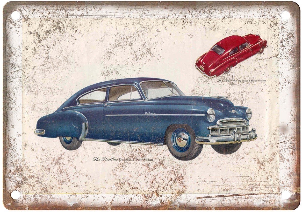 Vintage 1949 Chevrolet Auto Ad Retro Look Reproduction Metal Sign AM1011