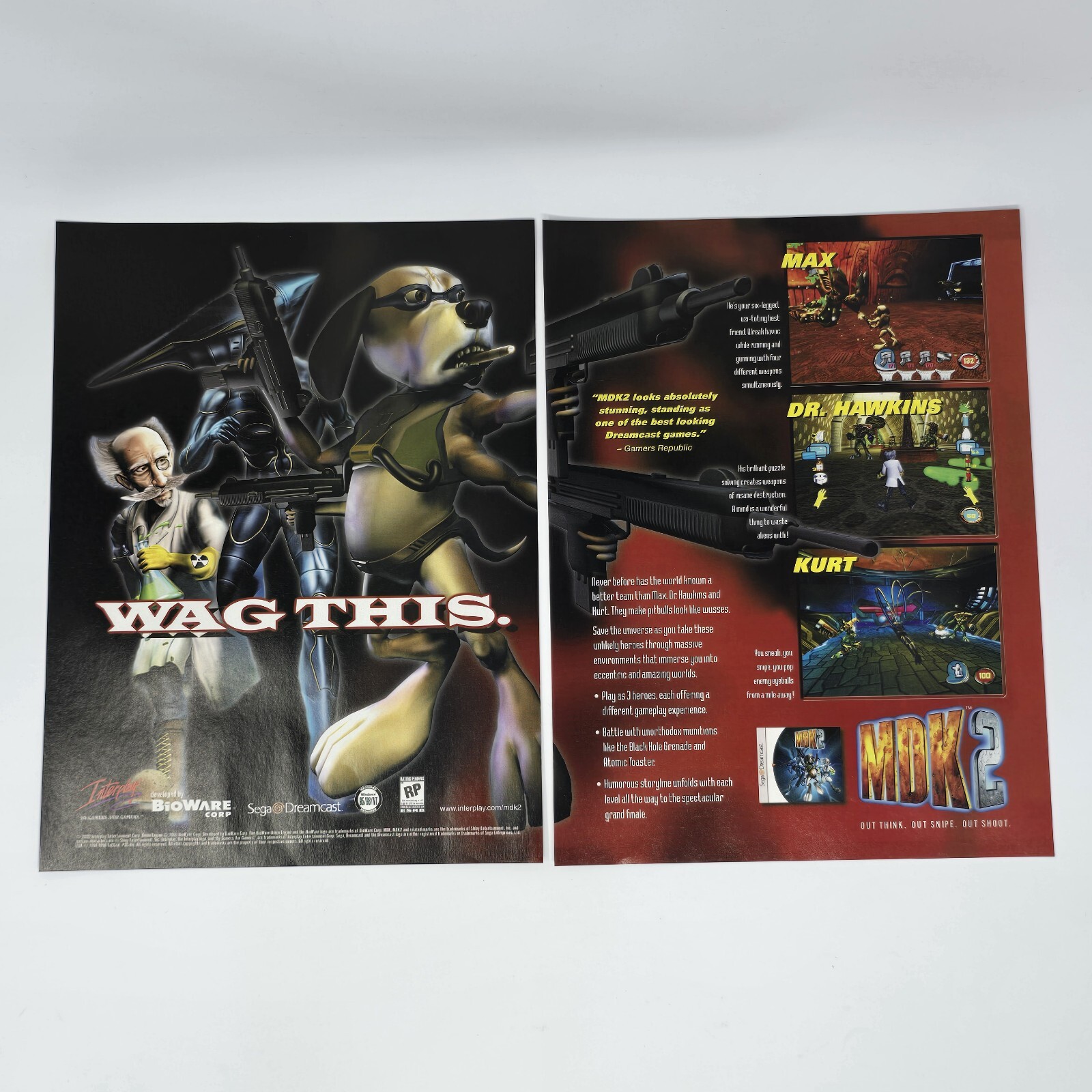 MDK 2 Sega Dreamcast Interplay Wag This Print Ad/Poster Official Promo Art