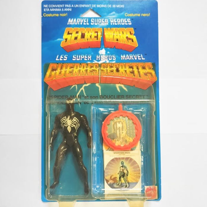 Mattel 1984 Secret Wars Spider-Man Black Costume Action Figure Dead Stock New