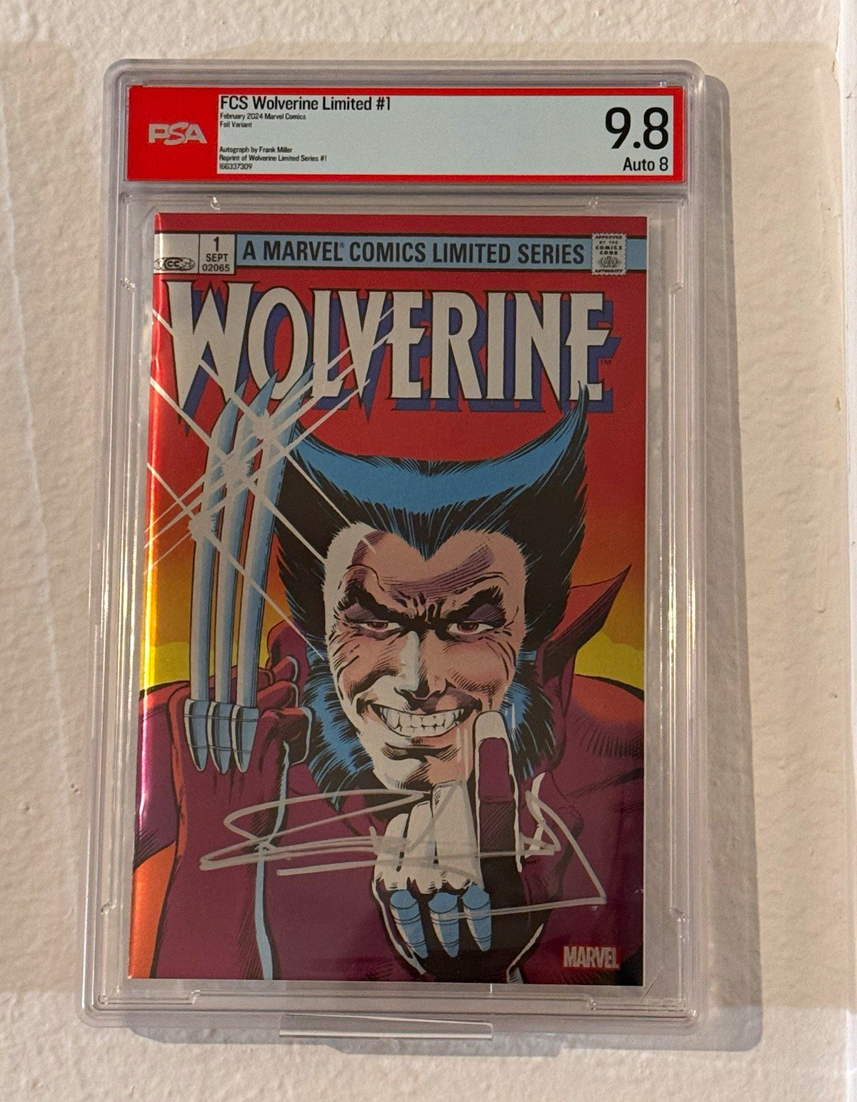 Wolverine Limited #1 PSA 9.8 Auto 8 Foil Variant Signed Frank Miller (2024)