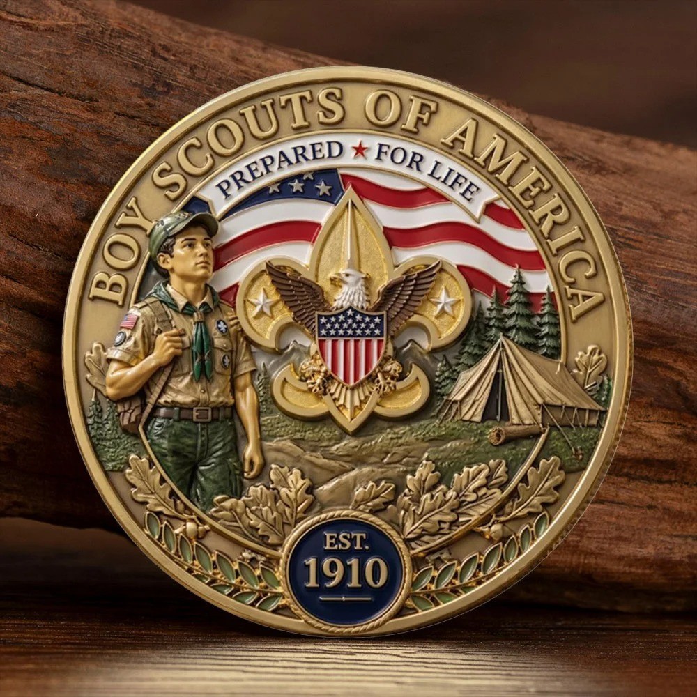 Boy Scouts of America Challenge Coin Est. 1910 Commemorative Prepared for Life