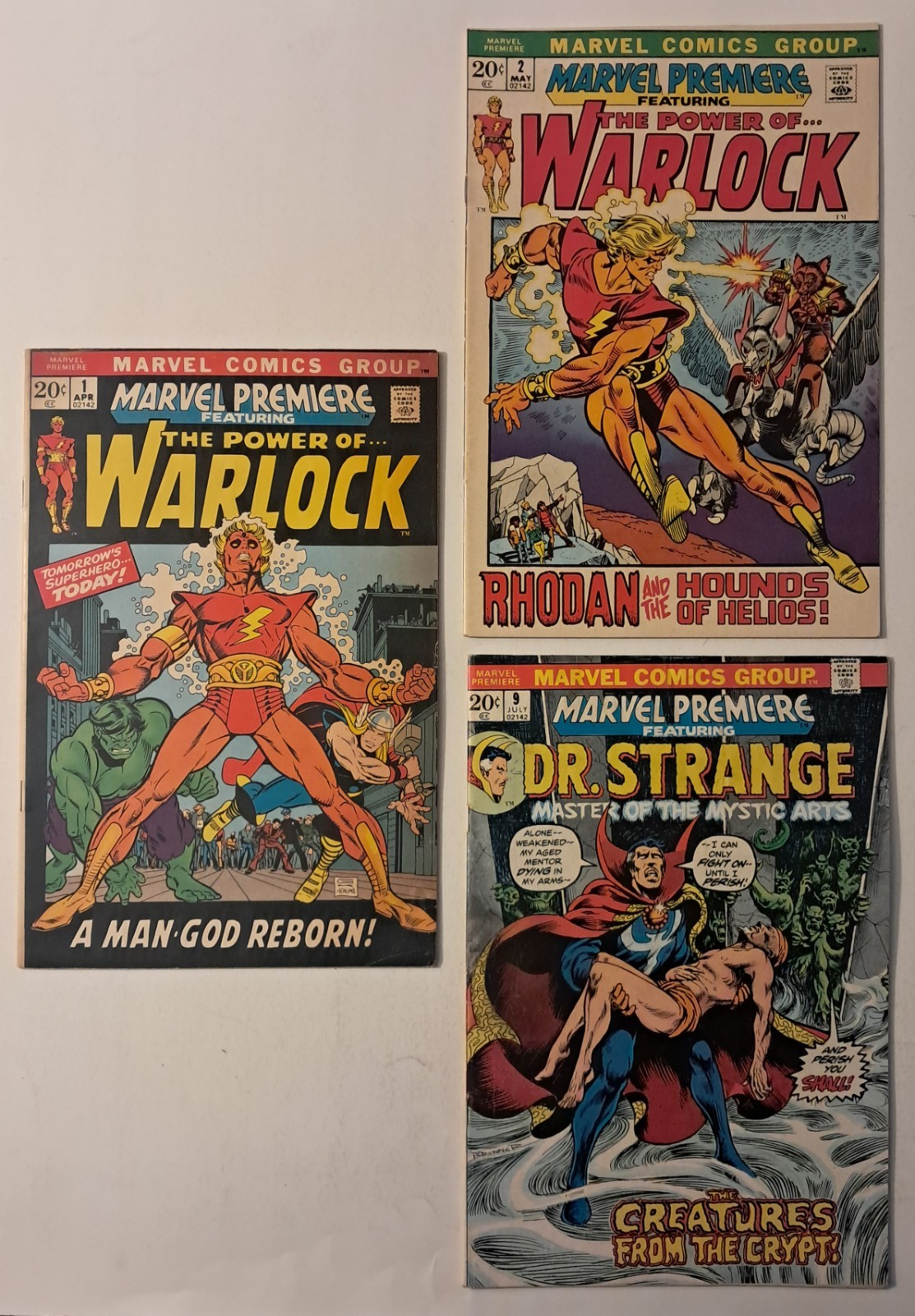 Marvel Premiere #1, 2 & 9 (1st app of Adam Warlock/