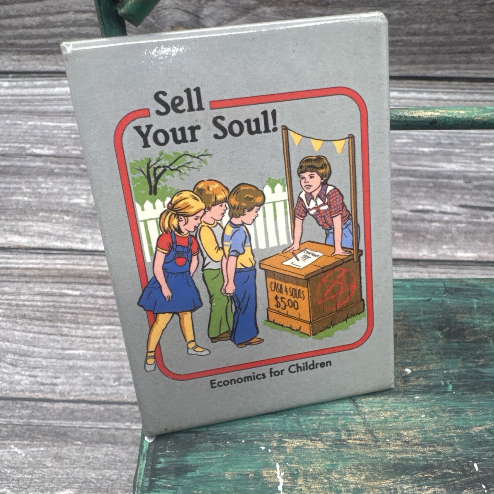 Steven Rhodes Warped Humor Sell Your Soul Child Economics Refrigerator Magnet