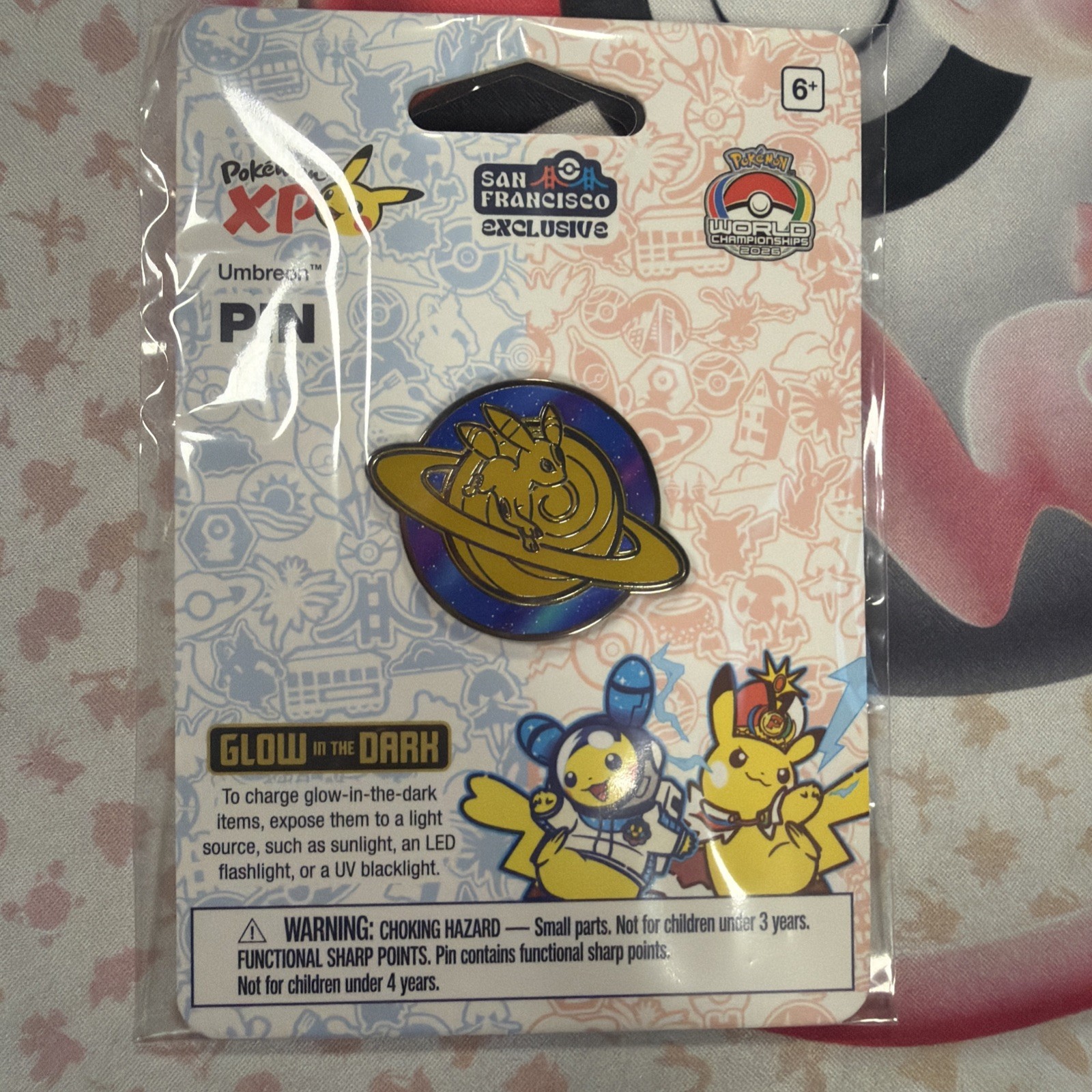 2026 Pokémon Worlds PXP Umbreon Moon Glow In The Dark Pin *Exclusive*