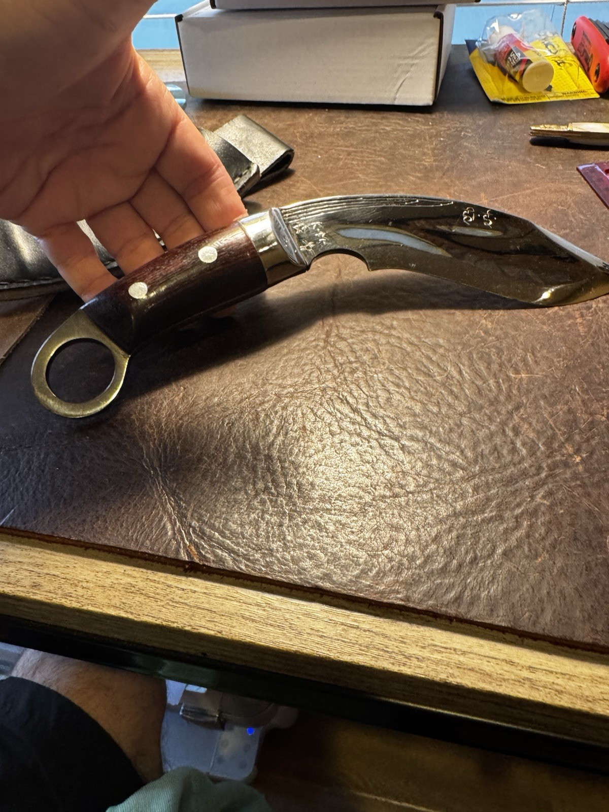 GKH Custom Karambit Kukri Knife 7.5\