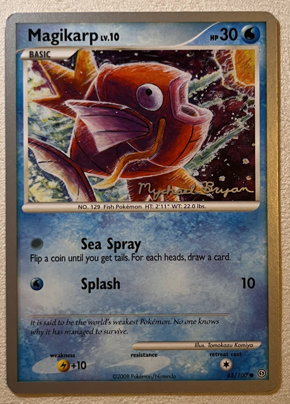 Pokemon TCG Magikarp 65/100 World Championships Decks 2010 (Mychael Bryan)-LP