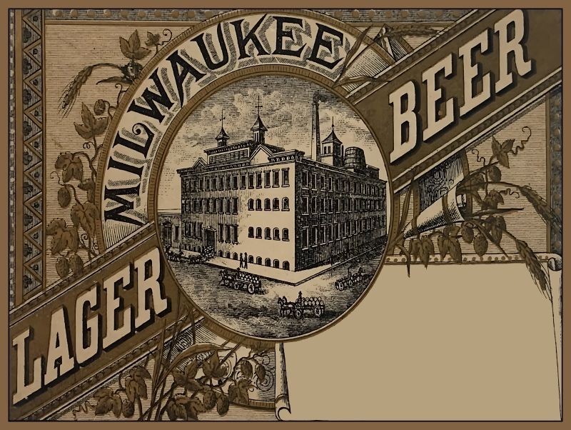 Milwaukee Lager Beer - Brewery Pictured -  NEW METAL SIGN: 9x12\