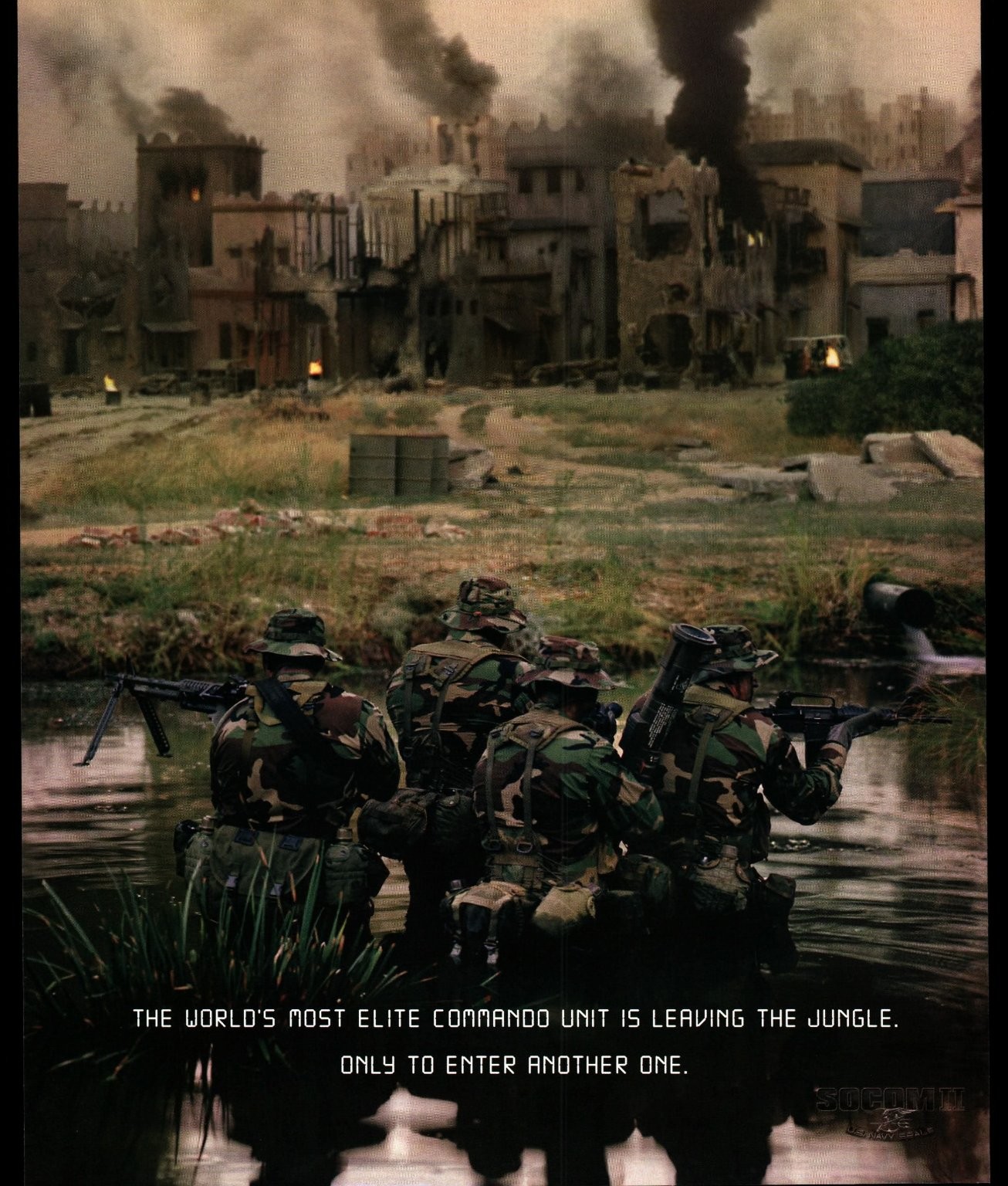 SOCOM II US Navy Seals Video Game Original Print Ad PS2 Military 2003