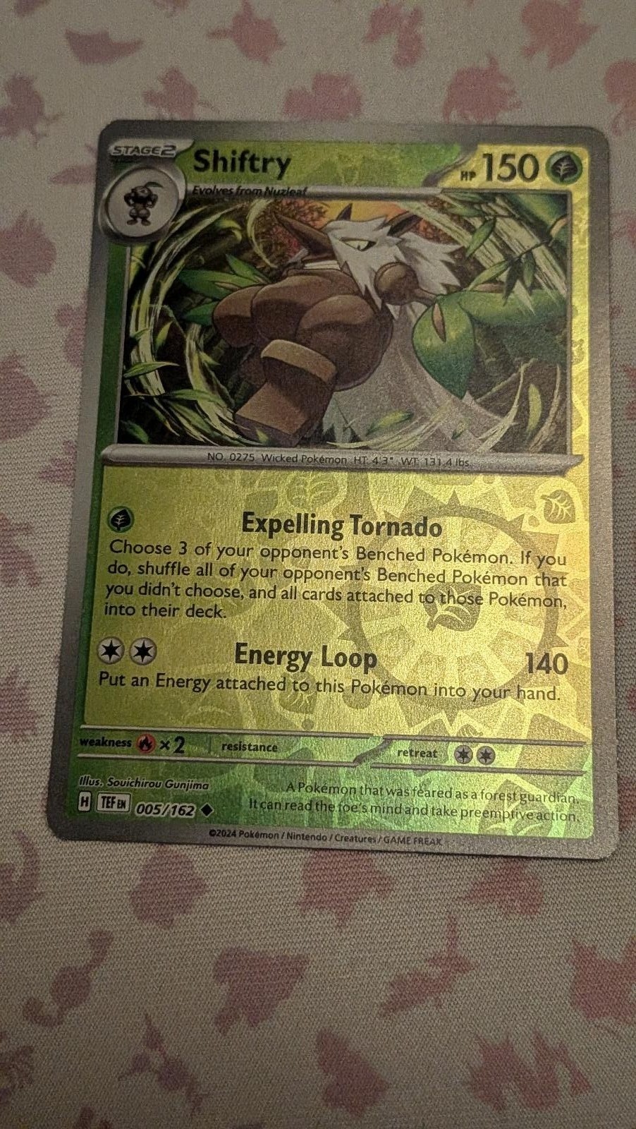 SHIFTRY 005/162 TEMPORAL FORCES UC POKEMON REVERSE HOLO LP