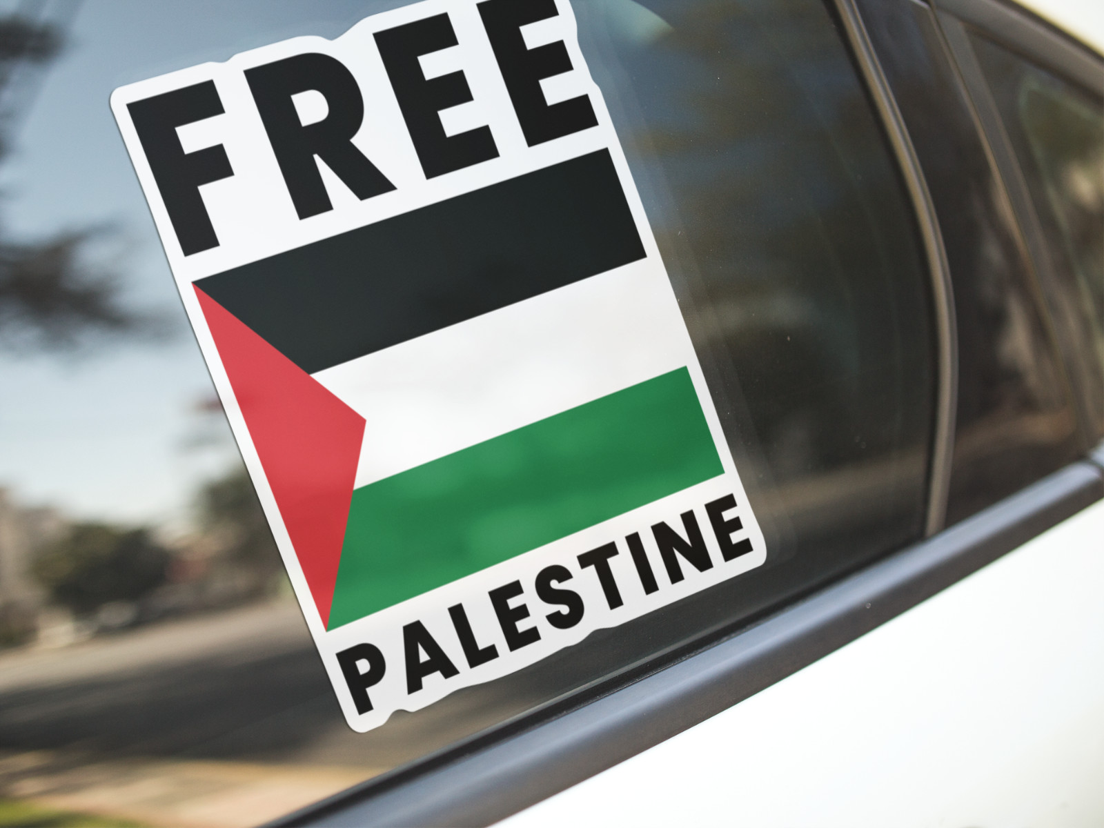 FREE PALESTINE BUMPER STICKER DECAL PALESTINIAN ISRAEL GAZA 5.5-INCH X 4.8-INCH
