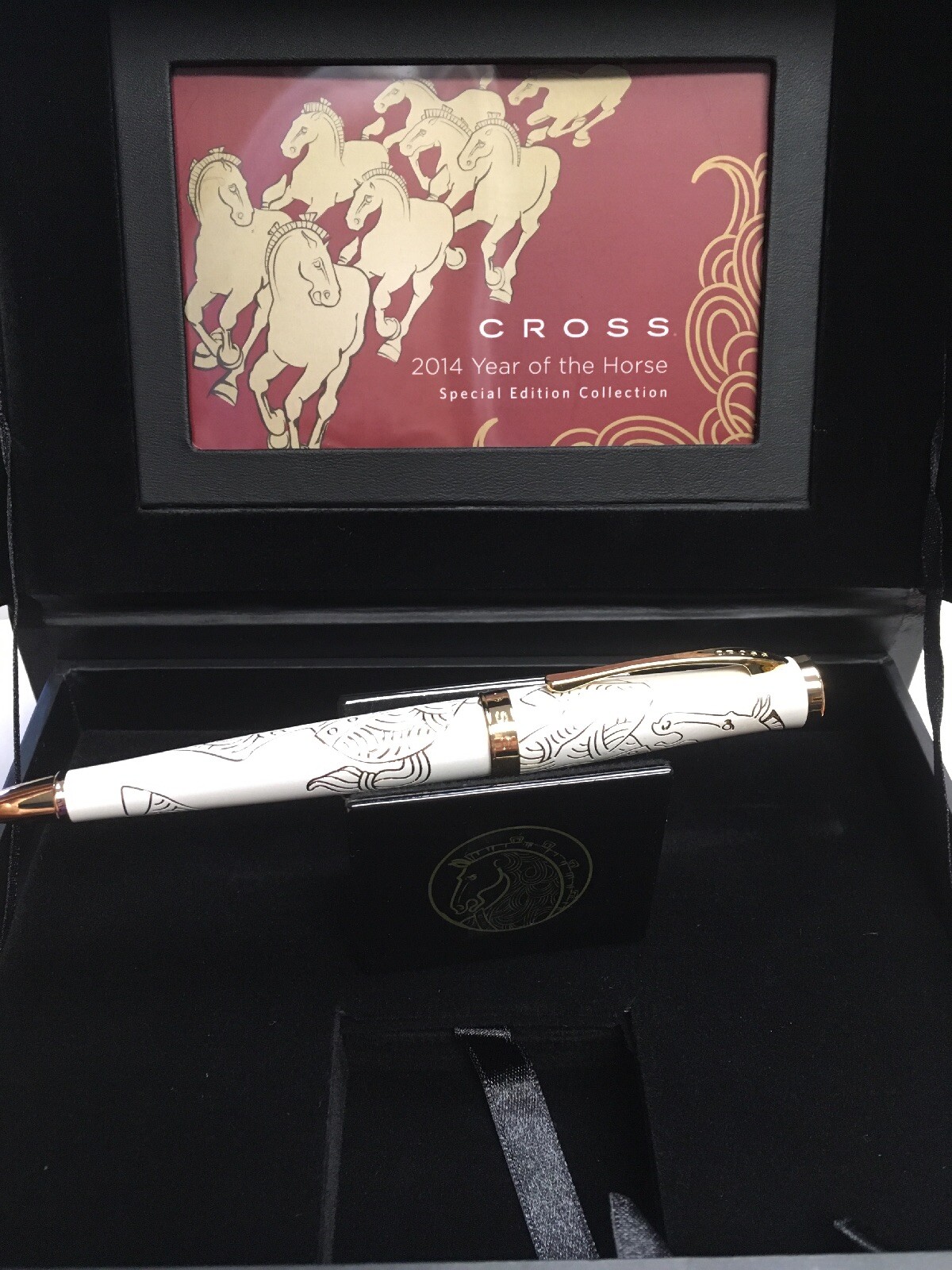 Cross Sauvage 2014 Year Of The Horse Imperial White Lacquer Ballpoint Pen
