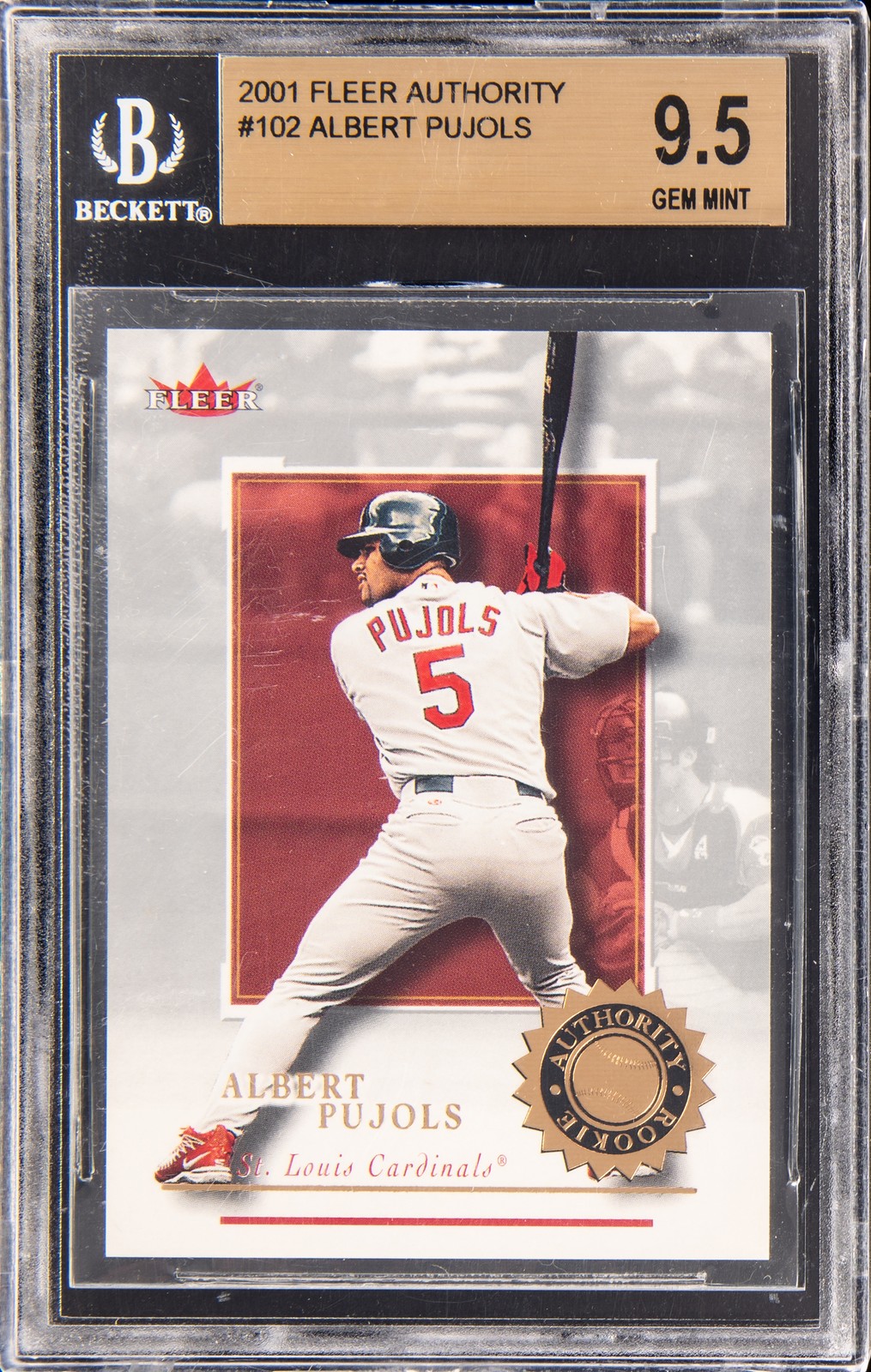 2001 FLEER AUTHORITY #102 ALBERT PUJOLS BGS 9.5