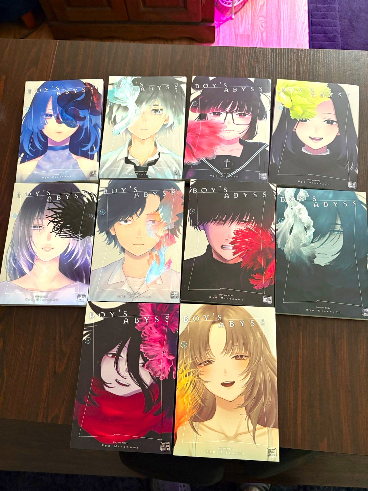 Boy\'s Abyss Manga Lot Vol 1-10 Softcover Graphic Novels VIZ Media Ryo Minenami
