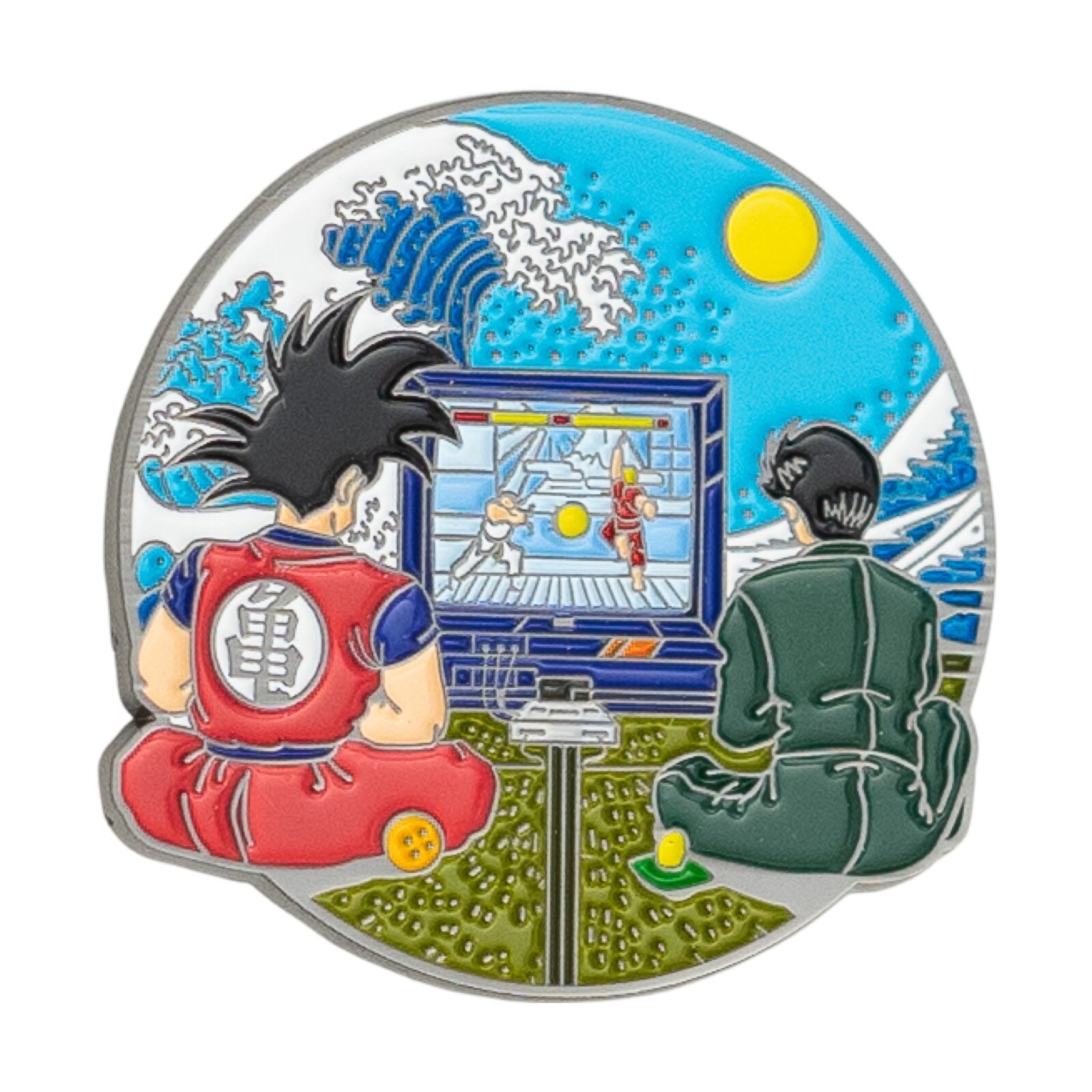 Goku x Yusuke Urameshi Playing Street Fighter SNES The Great Wave off Kanagawa