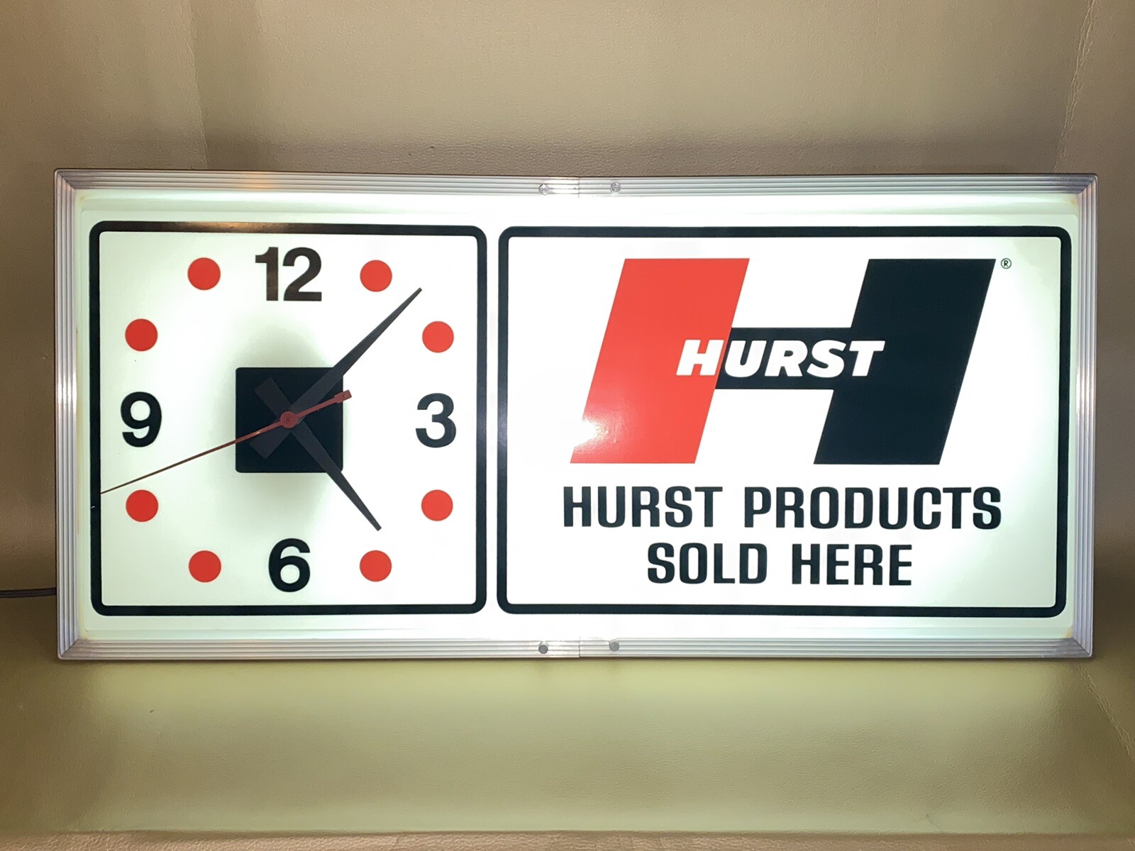 HURST Shifter Dealer Clock Catalog Ordered OEM VINTAGE SPEED SHOP DISPLAY - MINT