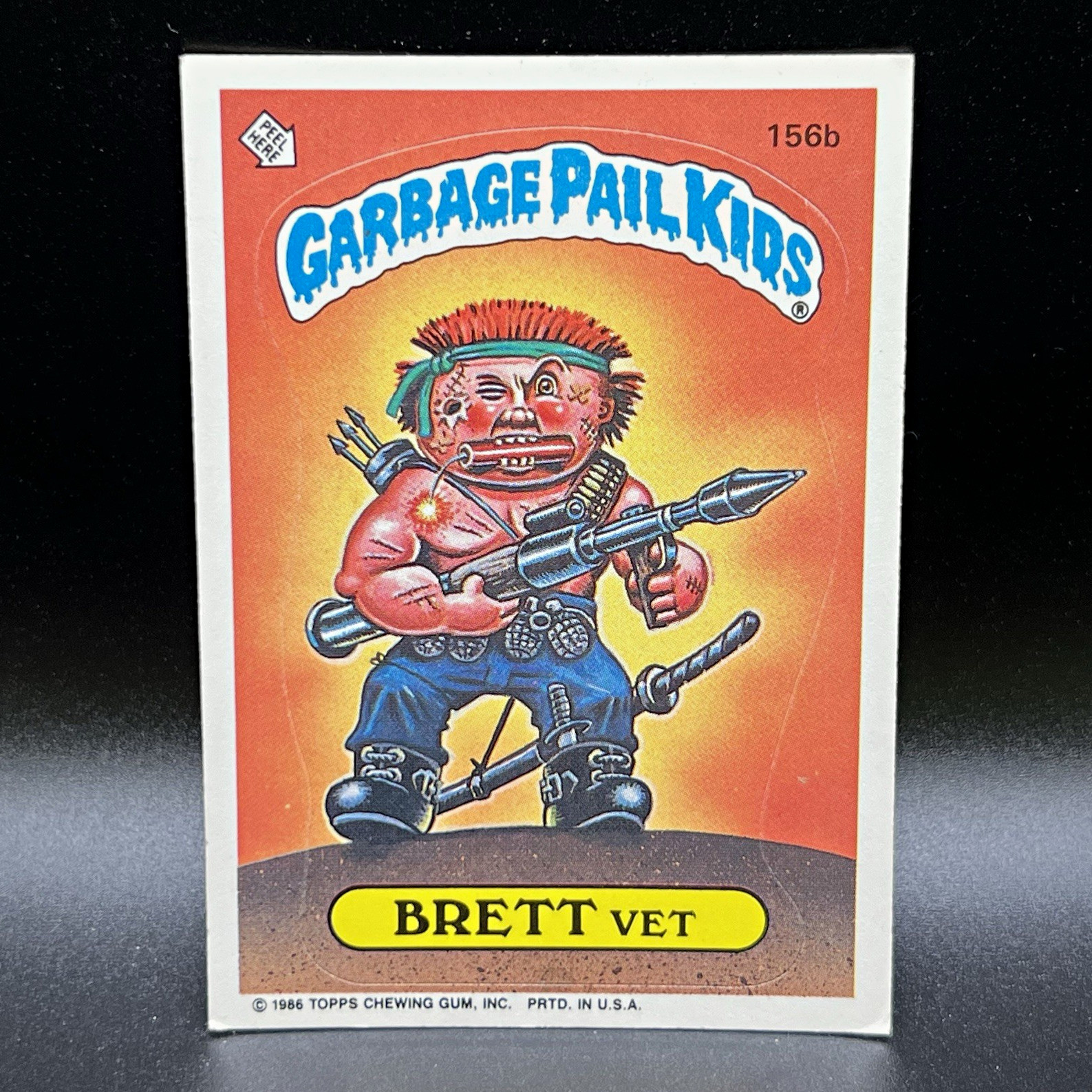 1986 Topps Garbage Pail Kids Original Series 4 GPK OS4 #156b BRETT VET