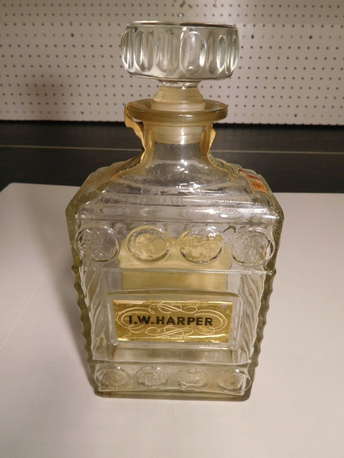 Vintage JW Harper Empty Bourbon Bottle