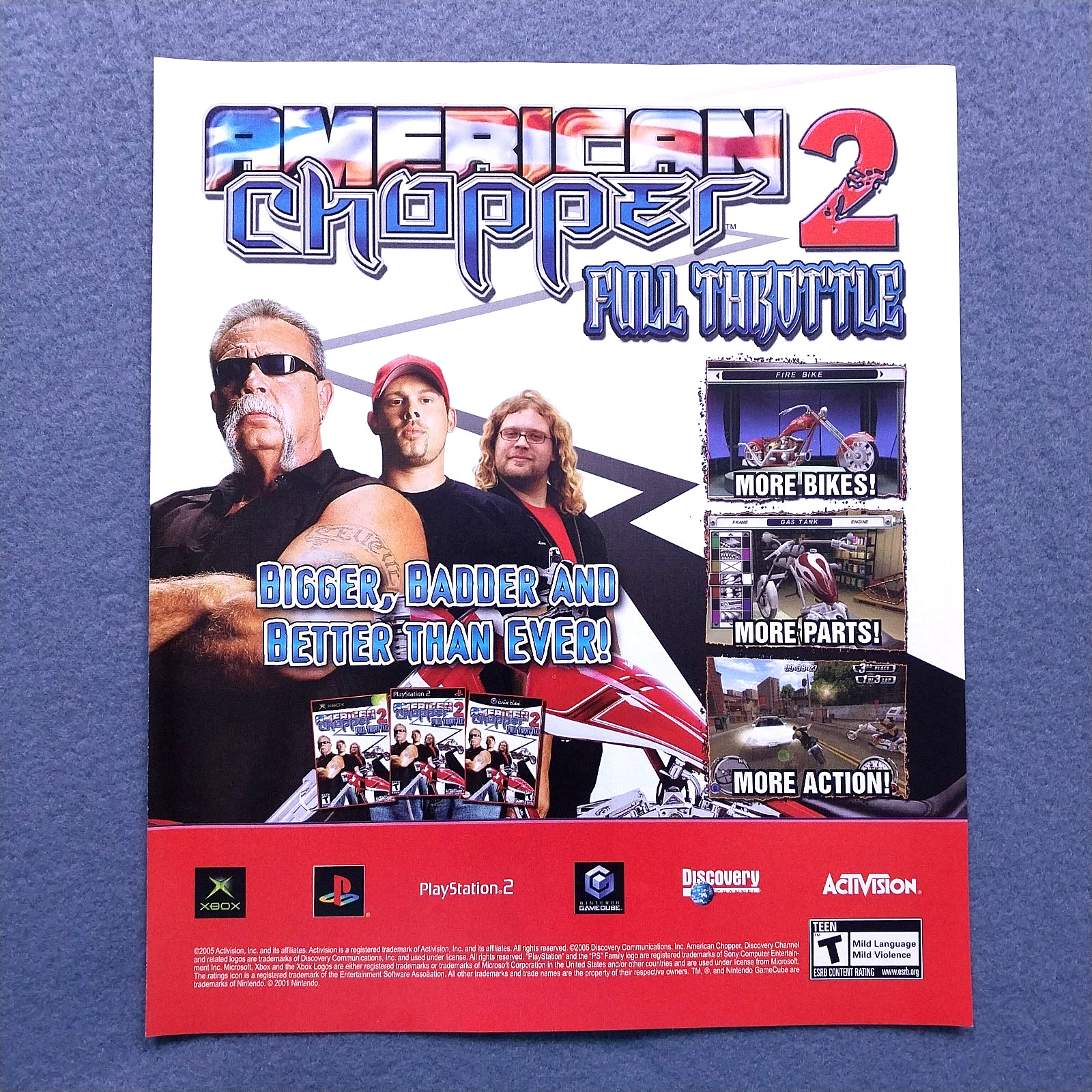 2000\'s American Chopper 2 Game Promo Vintage Magazine Print Ad - Gamer Wall Art