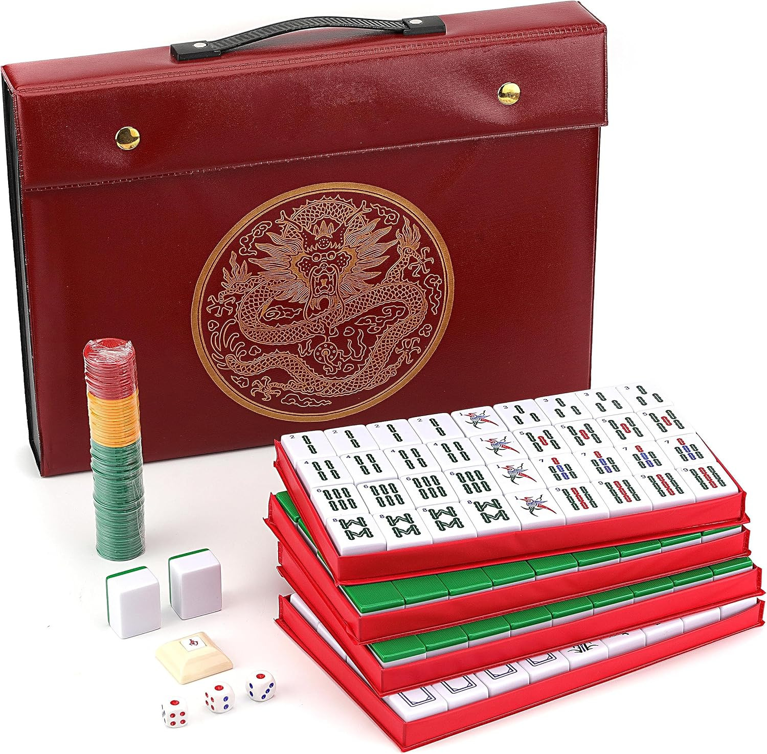 Chinese Mahjong Set X-Large 146 Numbered Melamine 1.5\