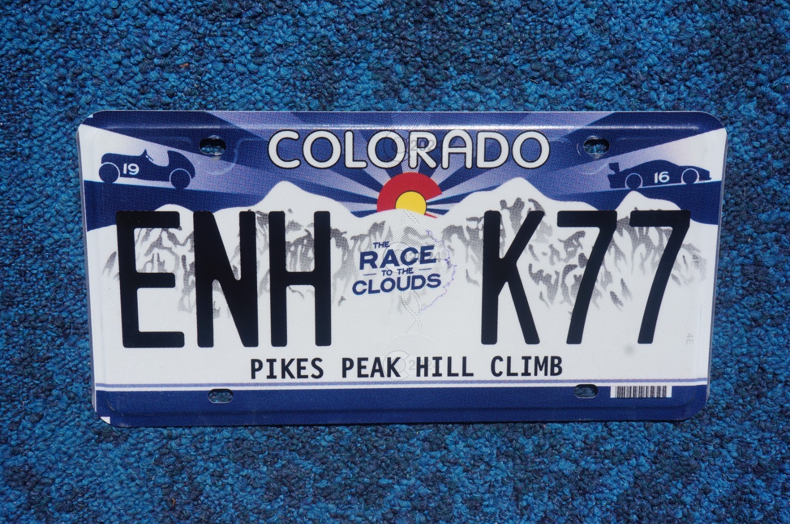 Colorado RACE TO THE CLOUDS License Plate PIKES PEAK HILL CLIMB