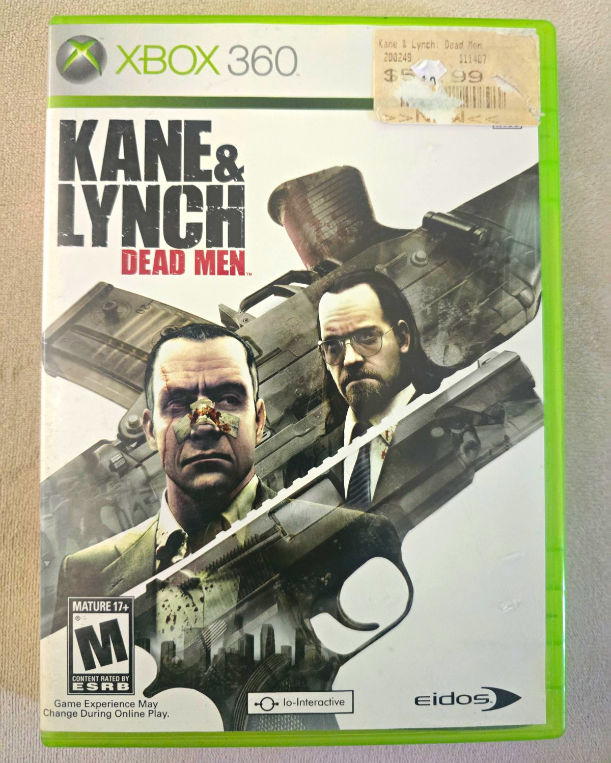Eidos Kane & Lynch: Dead Men Microsoft Xbox 360. CIB. Disk In Great Condition